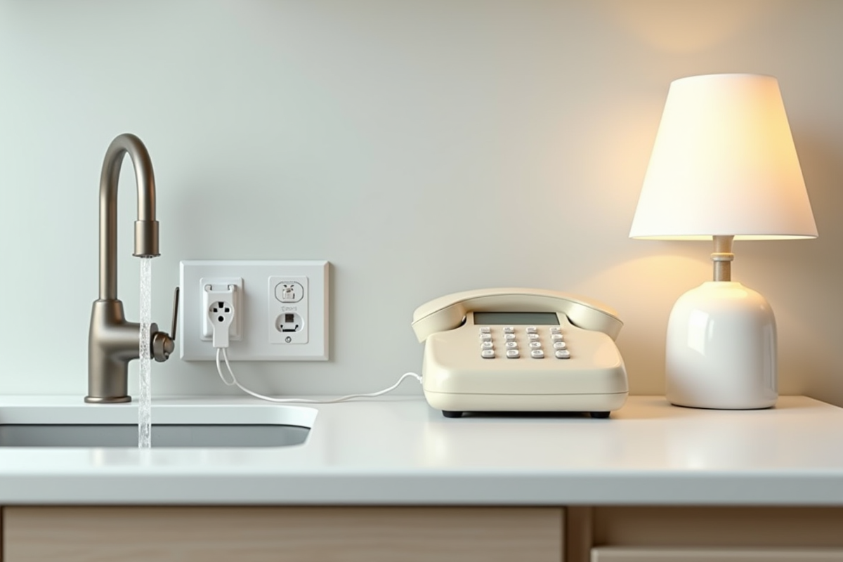 Raccordement d eau electricite et telephone en interieur